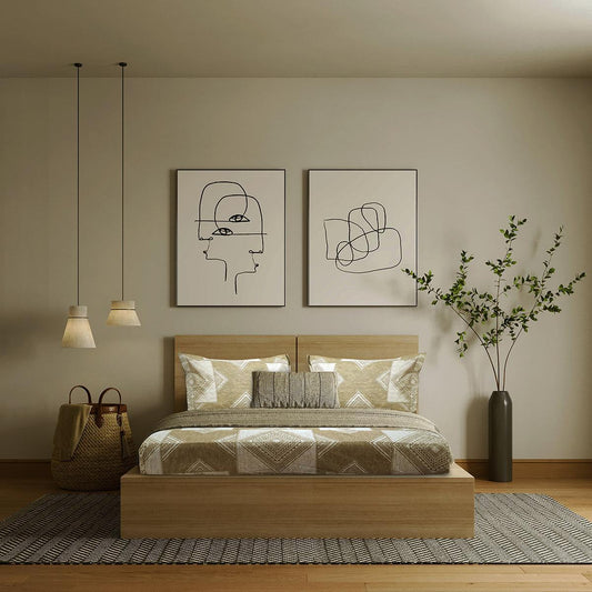 ador Printed King Bedsheet with 2 Pillow Covers 100% Pure Cotton - enera