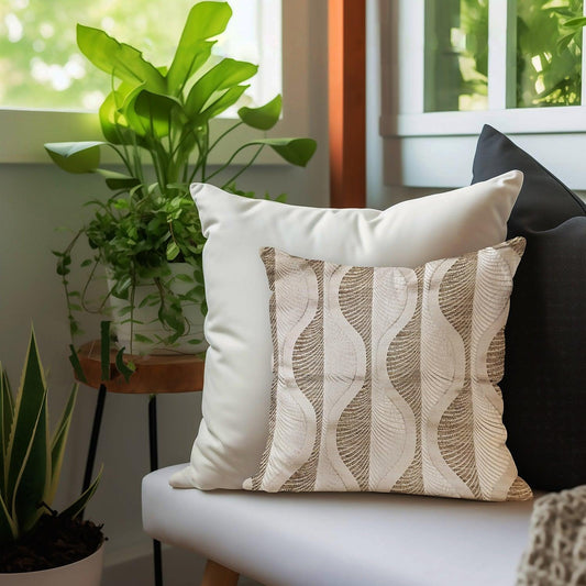 Enera DD BOTA 65367 Texture Cream Color 12x12 Inch Cushion Cover - enera