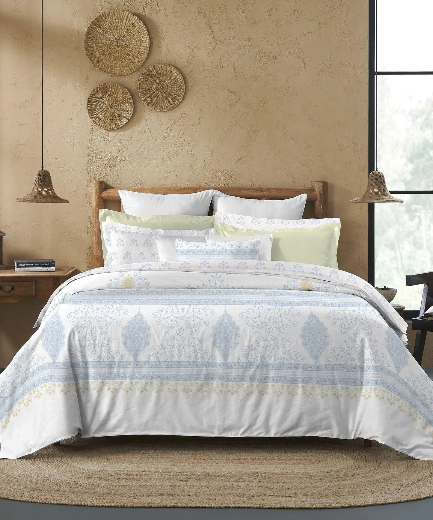 Enera Sanskriti Series Collection Grey Color King Size Bedsheet Set