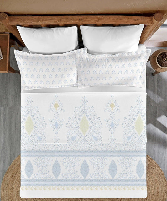 my Trident Printed King Bedsheet with 2 Pillow Covers 100% Pure Cotton - enera