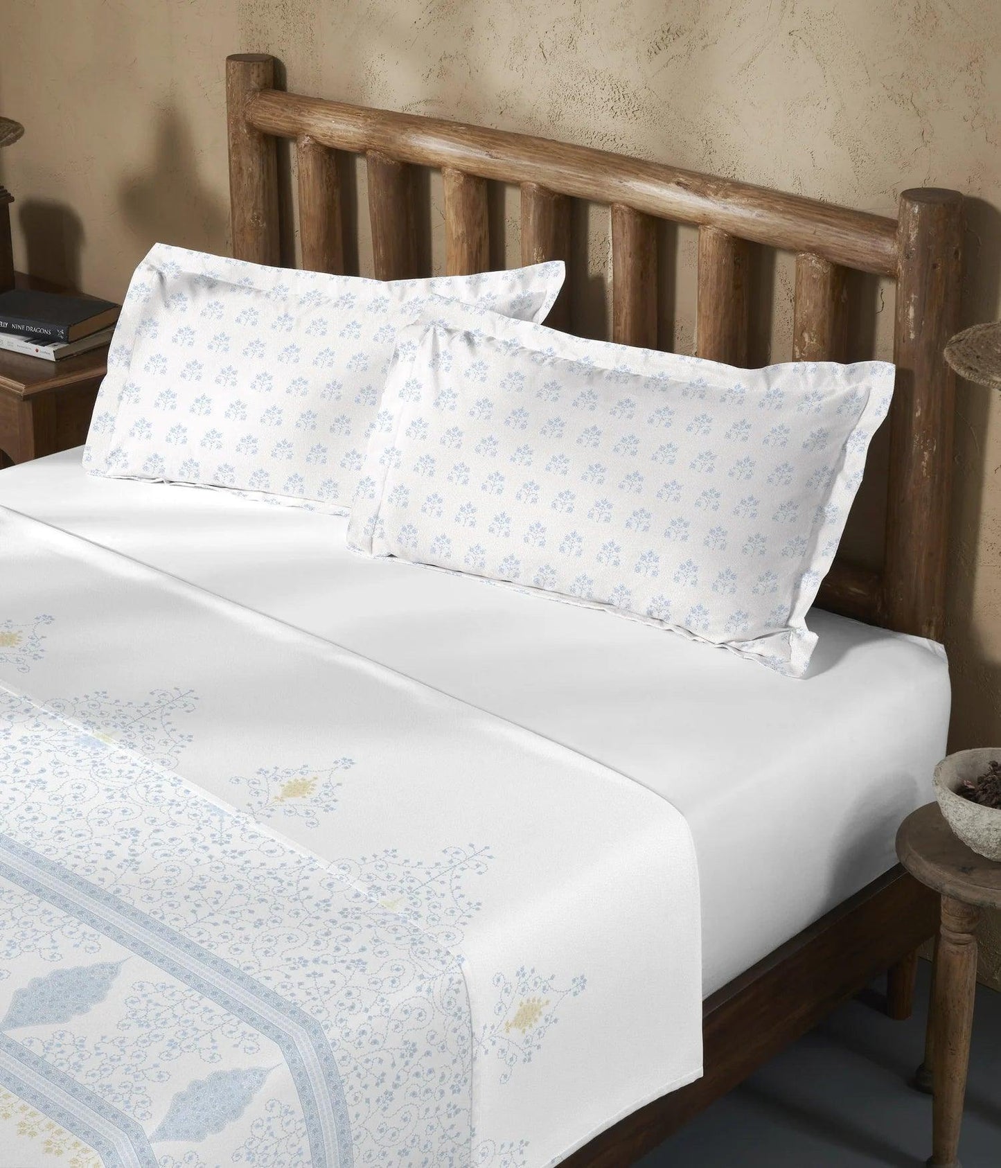 Enera Sanskriti Series Collection Grey Color King Size Bedsheet Set