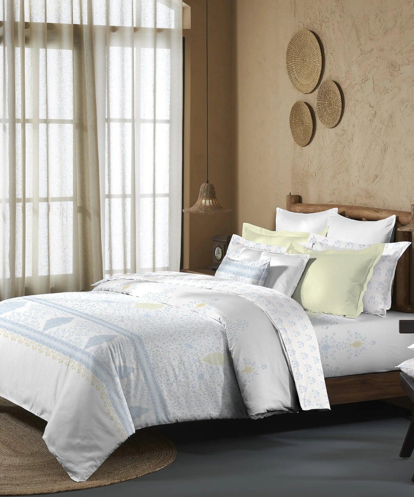 Enera Sanskriti Series Collection Grey Color King Size Bedsheet Set
