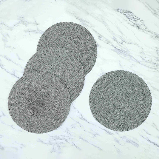 Saprose Crafted Round Dining & Side Table Mat – 20cm, Pack of 4 - enera