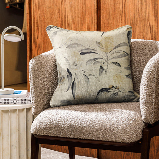 Enera SRM Amal A-101 Cream Color 16x16 Inch Cushion Cover - enera