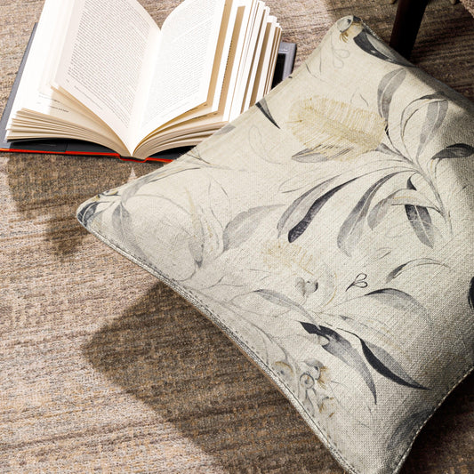 Enera SRM Amal A-101 Cream Color 16x16 Inch Cushion Cover - enera