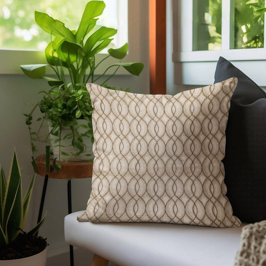 Enera DDR SR NO 9004 Texture Gold & Silver09 Color 16x16 Inch Cushion Cover - enera