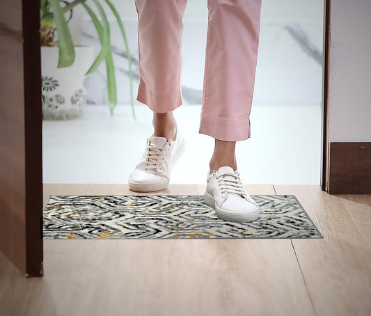 Natura Life Small Doormat 45x75 cm | Anti-Slip Rubber Backing Floormat For All Season - enera