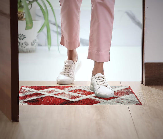 Natura Life Small Doormat 45x75 cm | Anti-Slip Rubber Backing Floormat For All Season - enera