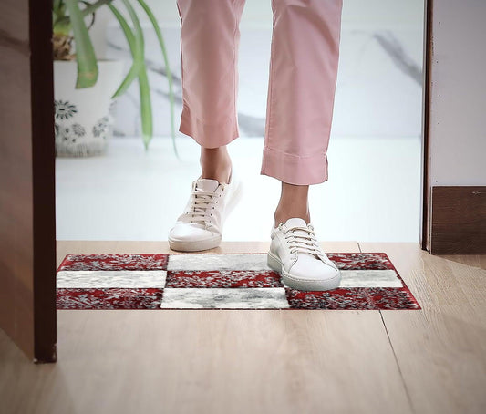 Natura Life Small Doormat 45x75 cm | Anti-Slip Rubber Backing Floormat For All Season - enera