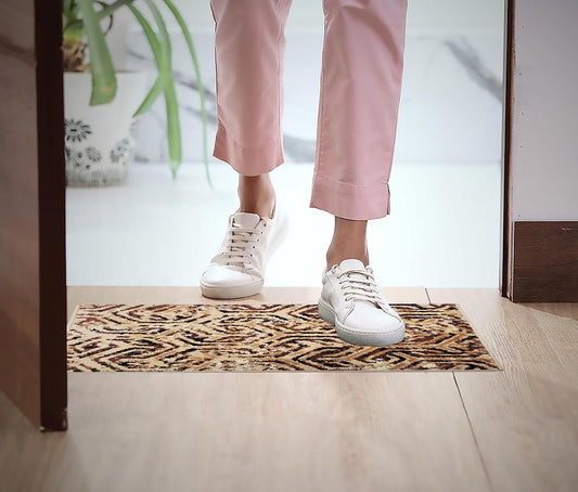 Natura Life Small Doormat 40x60 cm | Anti-Slip Rubber Backing Floormat For All Season - enera