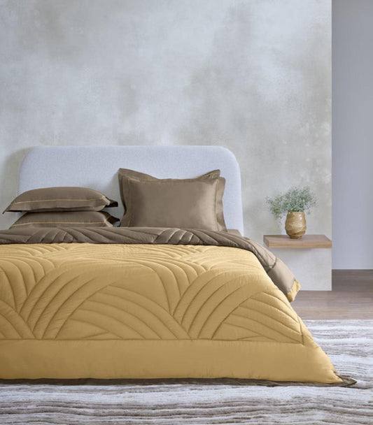 D'Decor Quilted Reversible Comforter Set 100% Pure Cotton (Set of 4) - enera