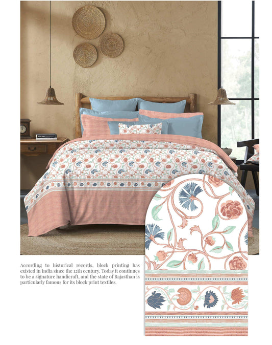 my Trident Quilted Printed Comforter Set 100% Pure Cotton (Set of 4) - enera