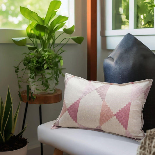 Enera SRM SAMA J-1002 Embroidery Multi Color 12x18 Inch Cushion Cover - enera