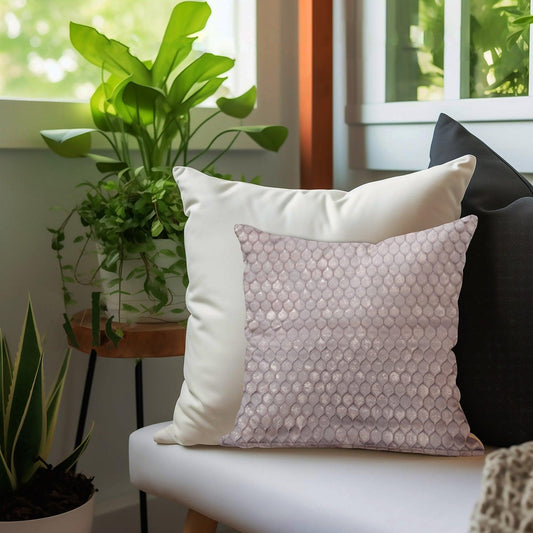 Enera DD GOSI 08 61838 Texture Light Lavender Color 12x12 Inch Cushion Cover - enera