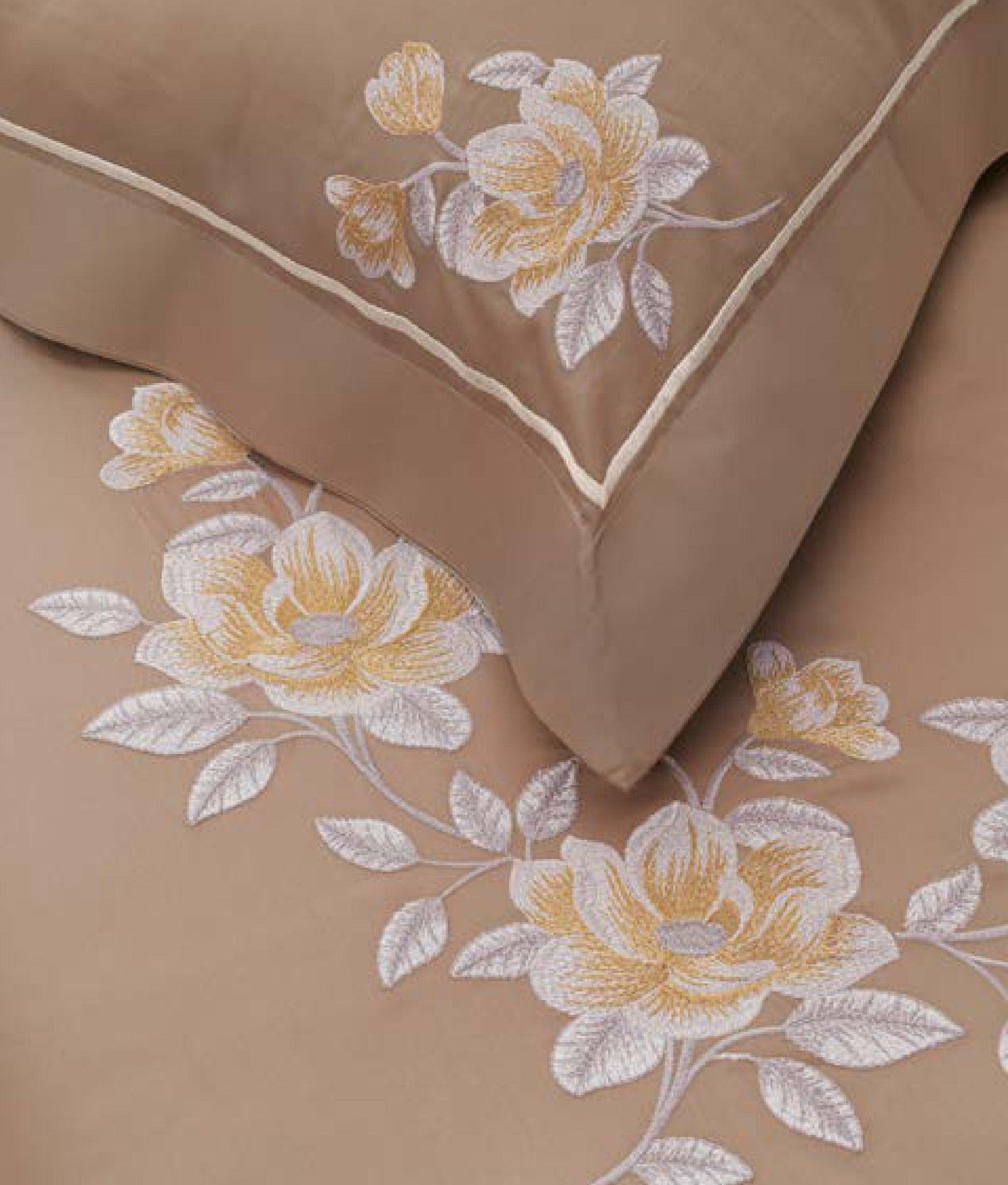 D'Decor Urban Timeless Collection Florence Cookie Dough Color Plain King Size double Bedsheet with 2 pillow covers - enera