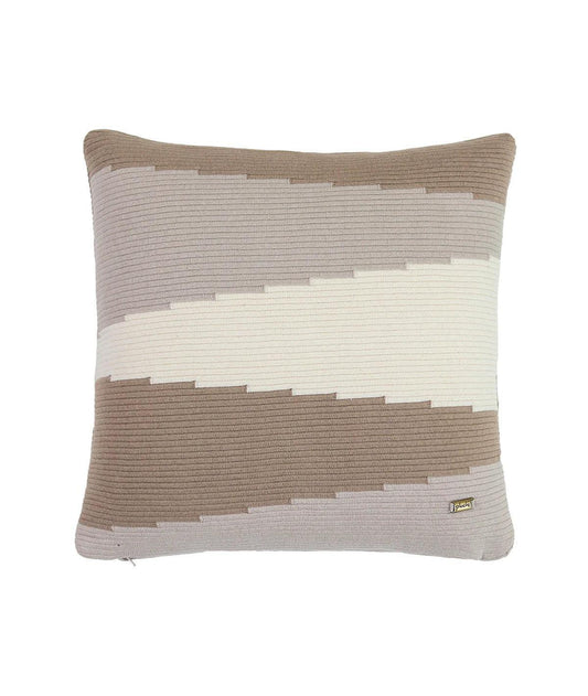 Enera Maverick Stone, Pale Whisper & Natural Color 16x16 Inch Cushion Cover - enera