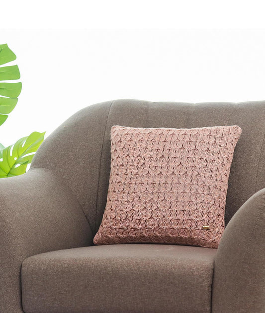 Enera Chevron Pale Pink Color 16x16 Inch Cushion Cover - enera