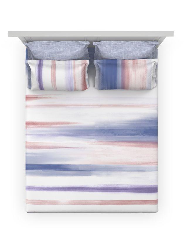 D'Decor Orion Collection Dazzle-Purple Ice color Super-king Size Double Bedsheets - enera