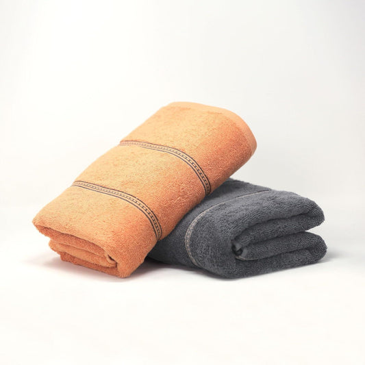 my Trident Bath Towel 2 Pcs Set 100% Cotton, Soft & Ultra Absorbent - enera