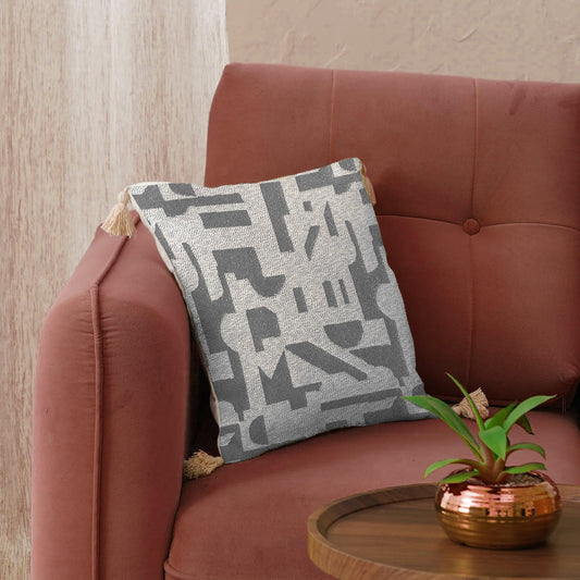 Enera Marc Fabia Grey Color 16x16 Inch Cushion Cover - enera