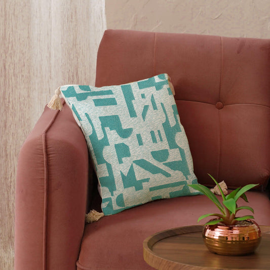 Enera Marc Fabia Sky Blue Color 16x16 Inch Cushion Cover - enera