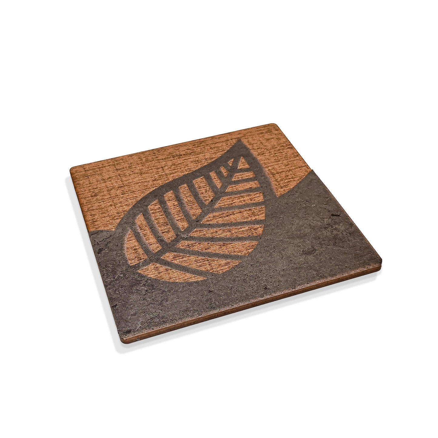 Enera Marc Petal Leaf Wooden Coaster