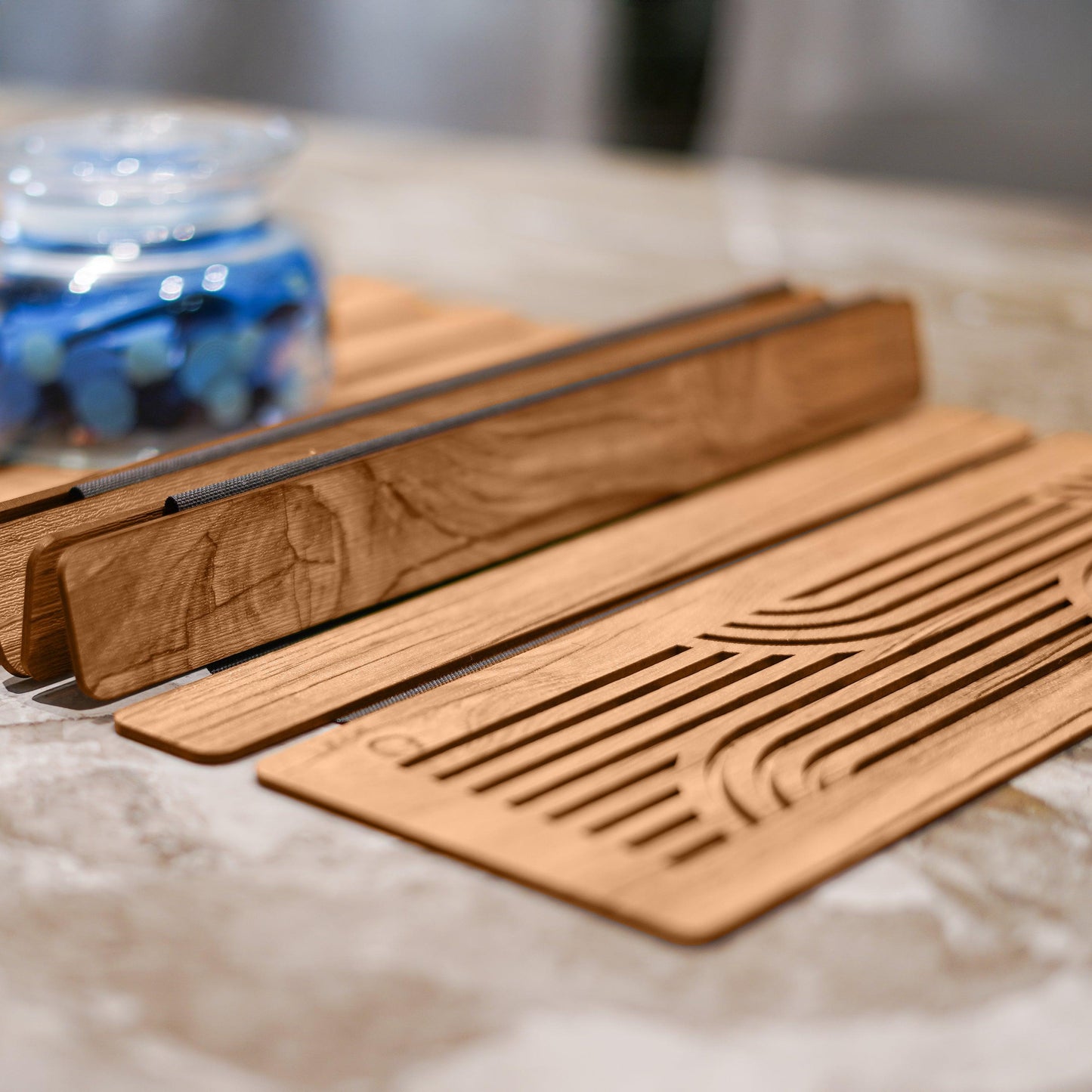 Enera Marc Khidki Wooden Caramel Color Table Mat