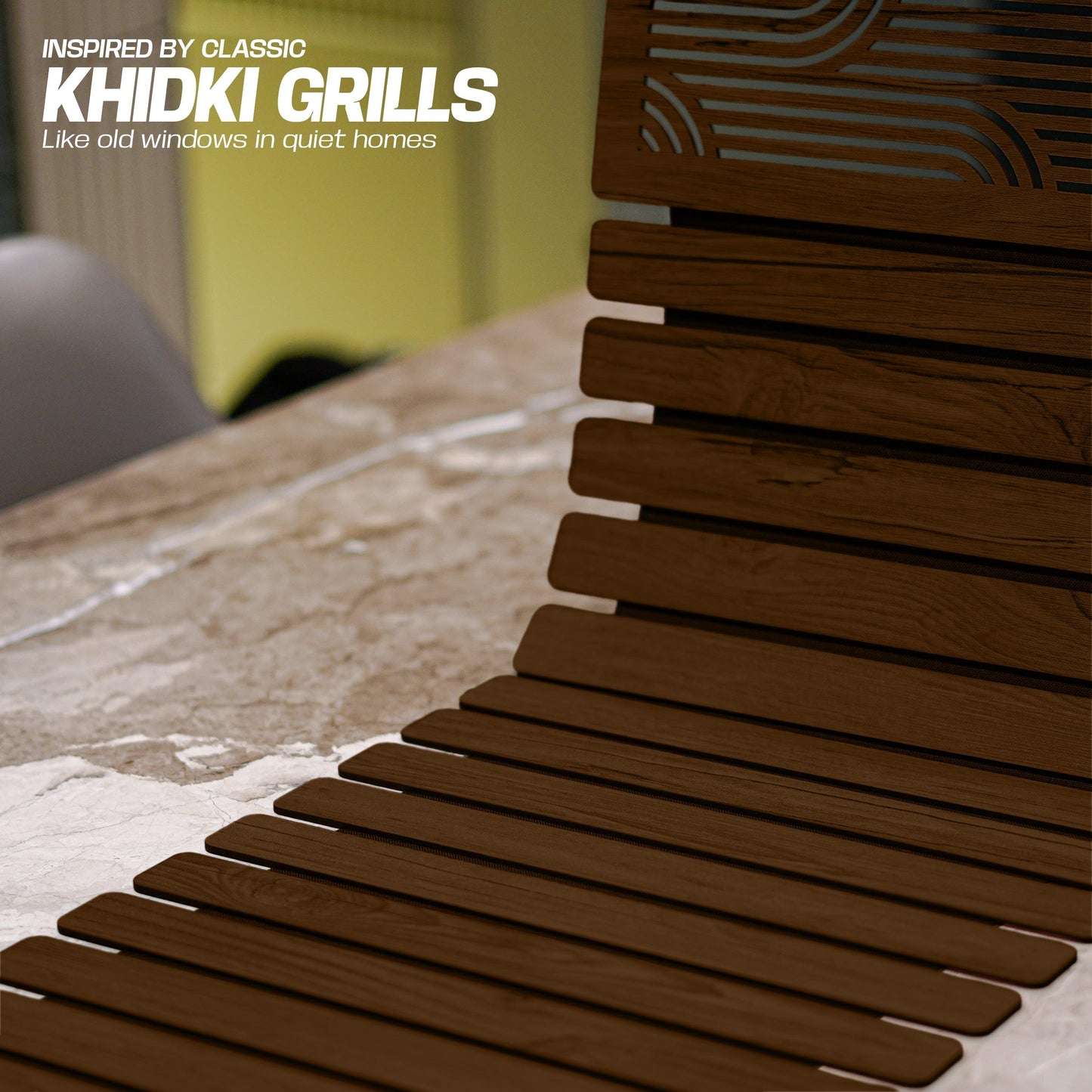 Enera Marc Khidki Wooden Chocolate Color (14x36 inch) Table Runner