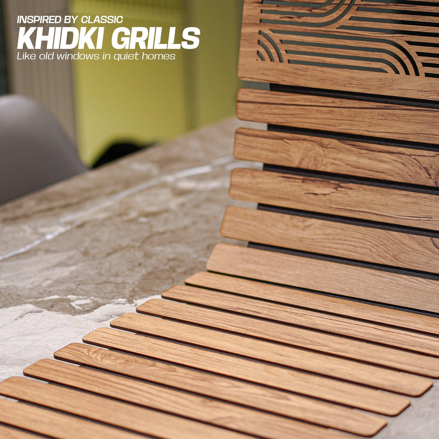 Enera Marc Khidki Wooden Caramel Color (14x36 inch) Table Runner