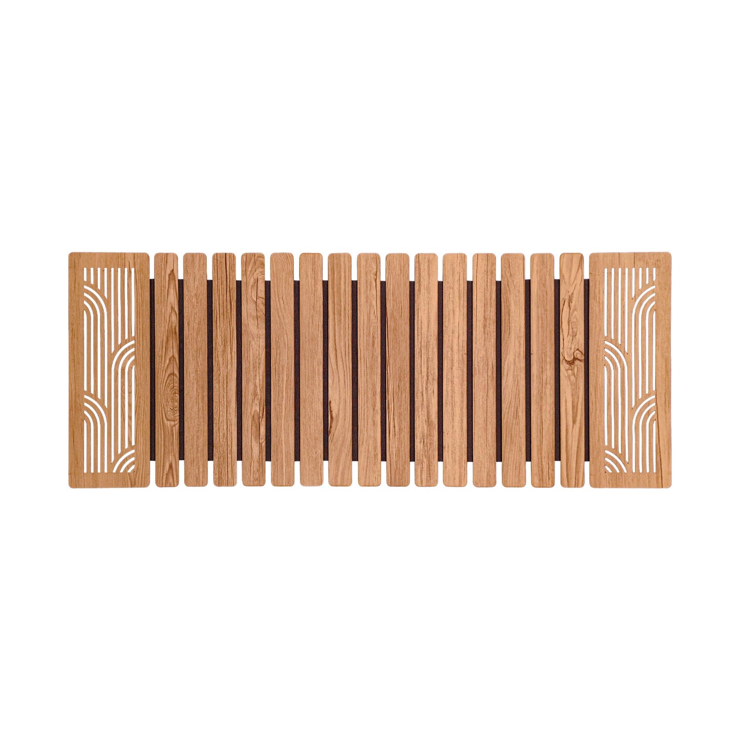 Enera Marc Khidki Wooden Caramel Color (14x36 inch) Table Runner