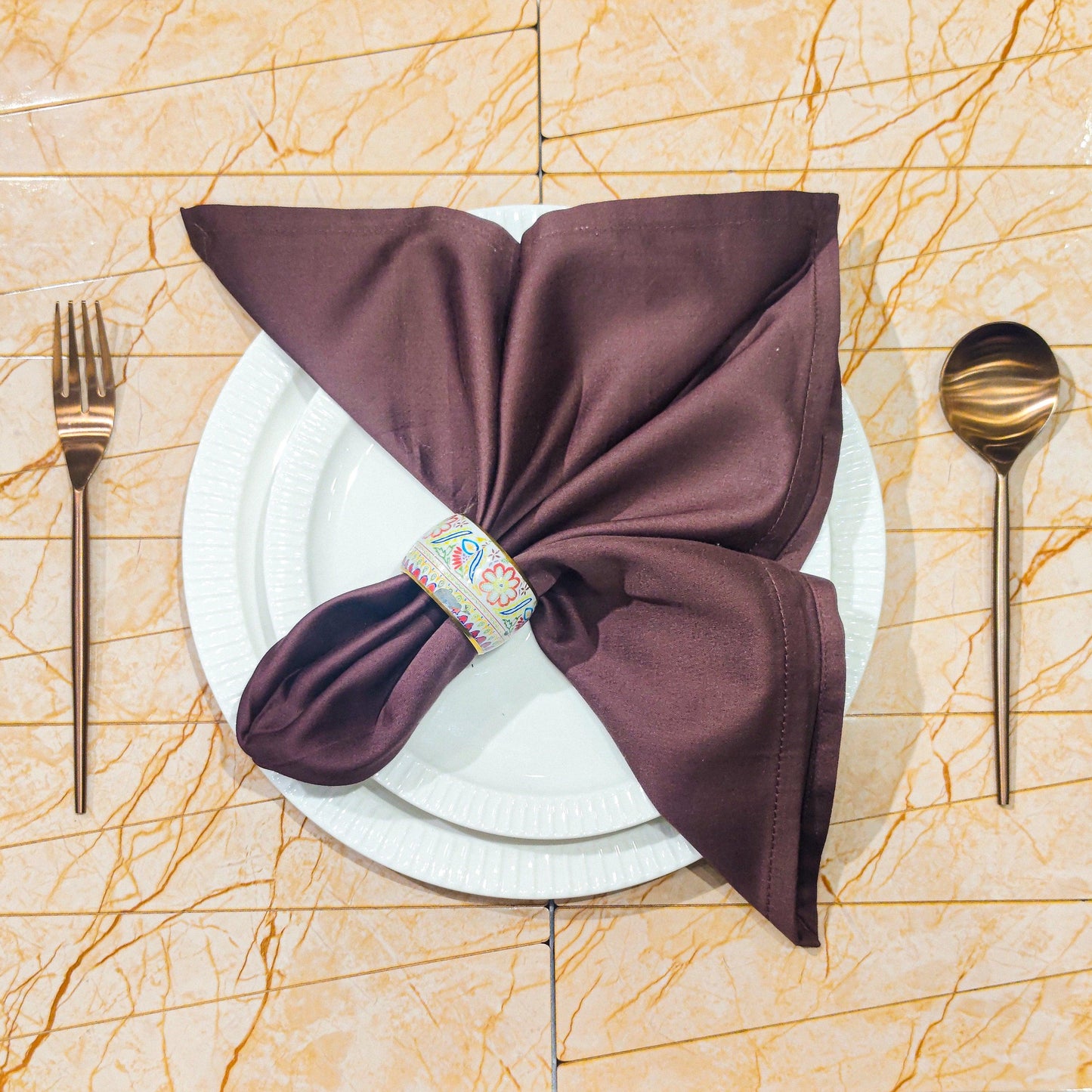 Enera Tribe Style Multi Color Round Napkin Ring (Pack of 6pcs)