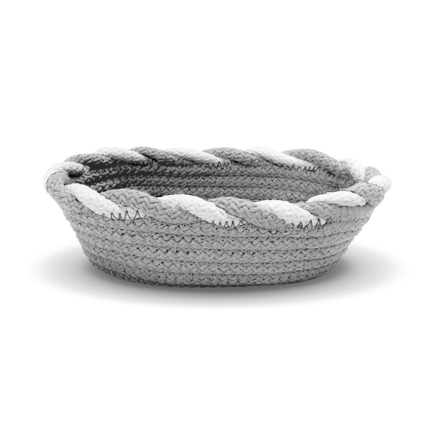 Saprose Knit Craft Multi Purpose Boat Basket Silver Color - enera