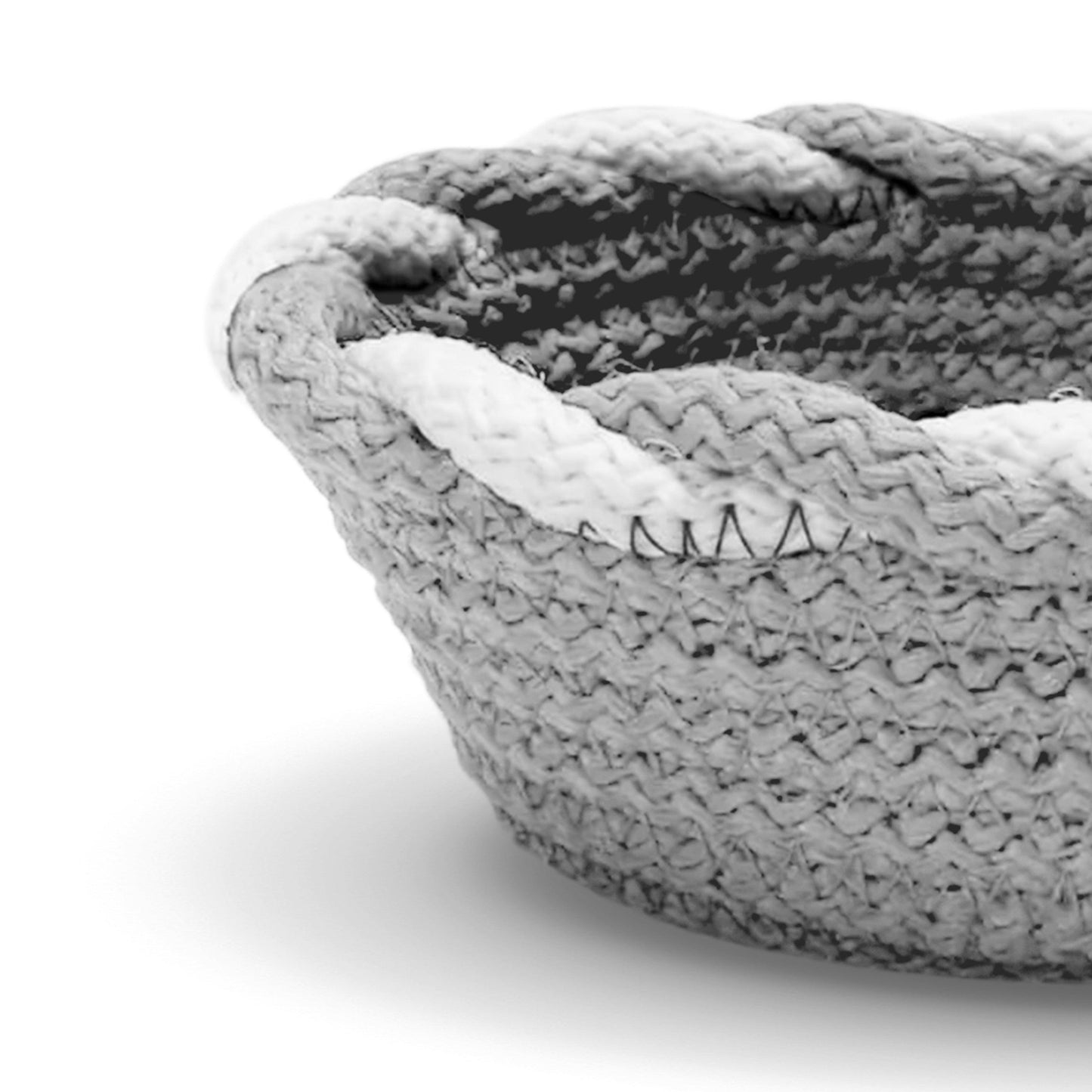 Saprose Knit Craft Multi Purpose Boat Basket Silver Color - enera