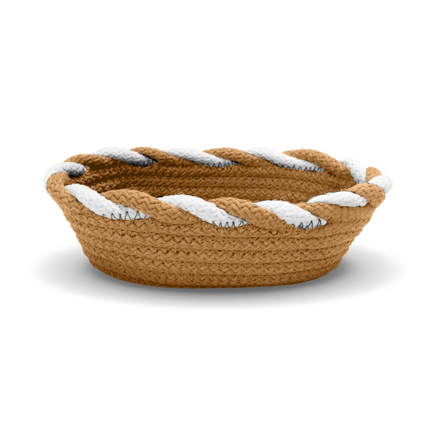 Saprose Knit Craft Multi Purpose Golden Color Boat Basket