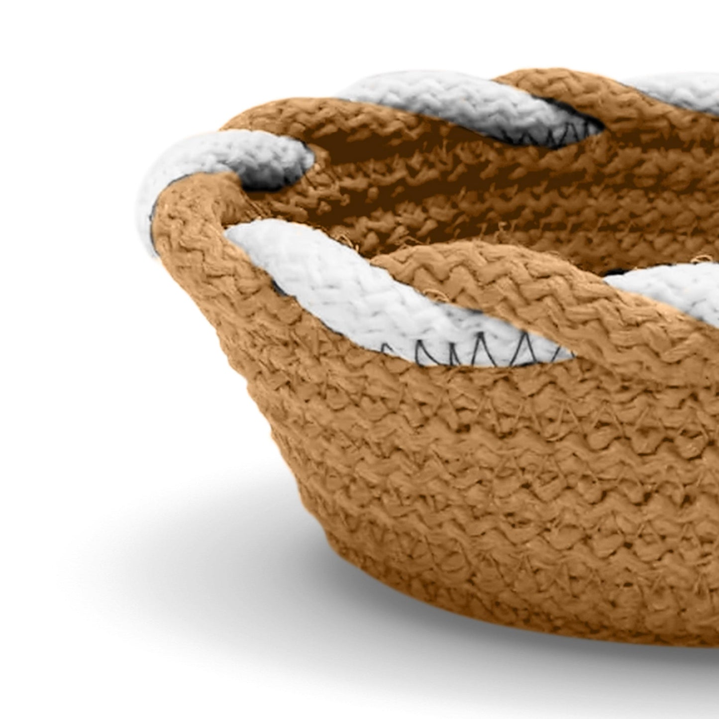 Saprose Knit Craft Multi Purpose Golden Color Boat Basket