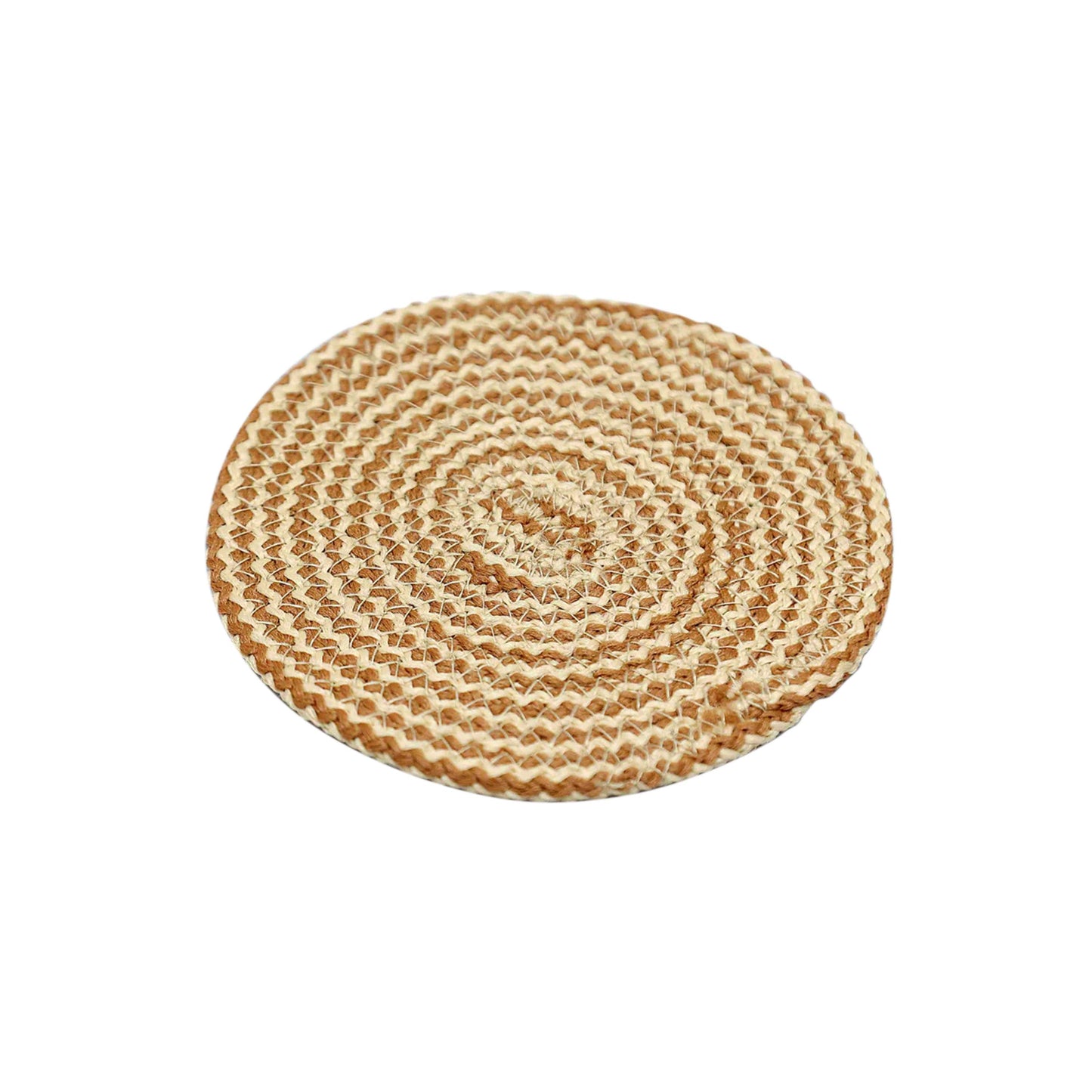 Enera Craft Beige Color 12cm Round Coaster (6 pcs set)