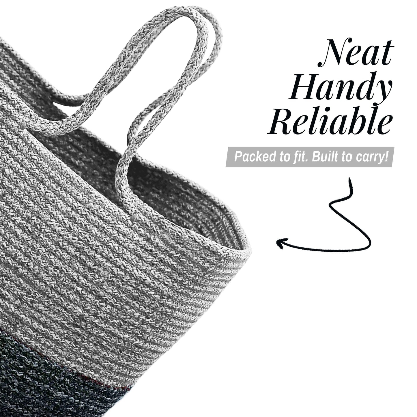 Saprose Grey Color Rectangle Tiffin Basket