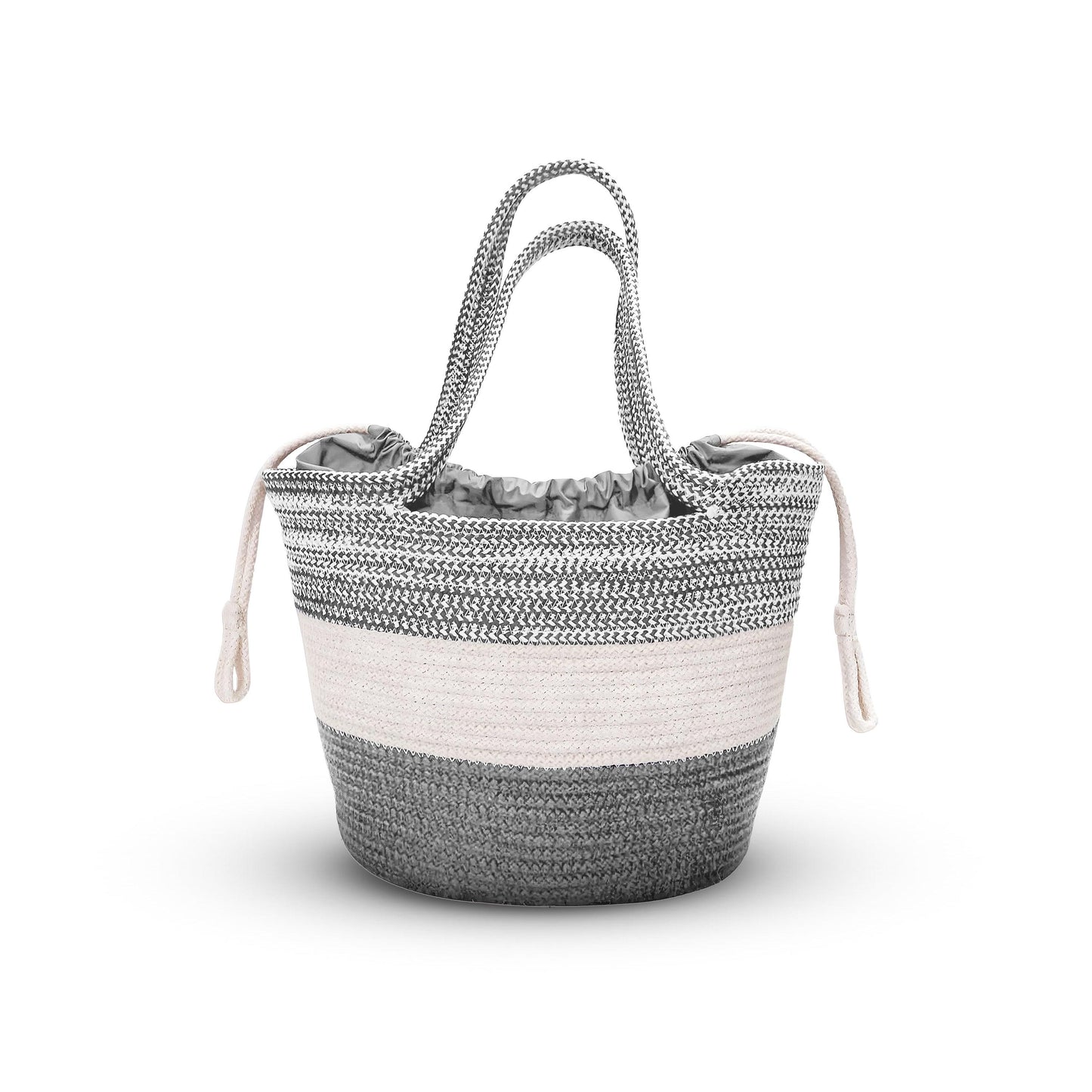 Saprose Grey Color Tote Basket - enera