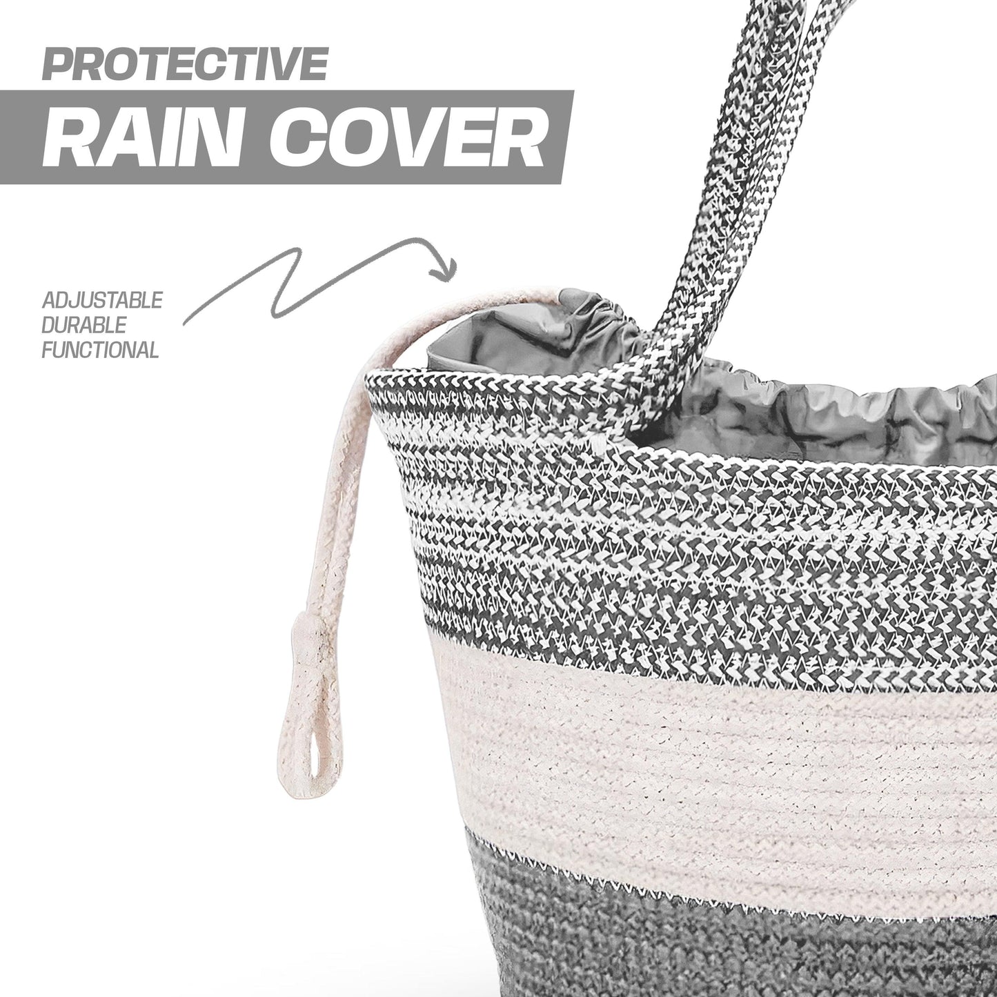 Saprose Grey Color Tote Basket - enera