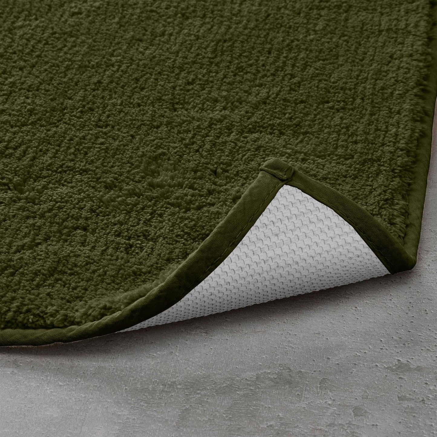 Enera Stello Collection Moss Green Color 33x48cm Mini Bath Mat - enera