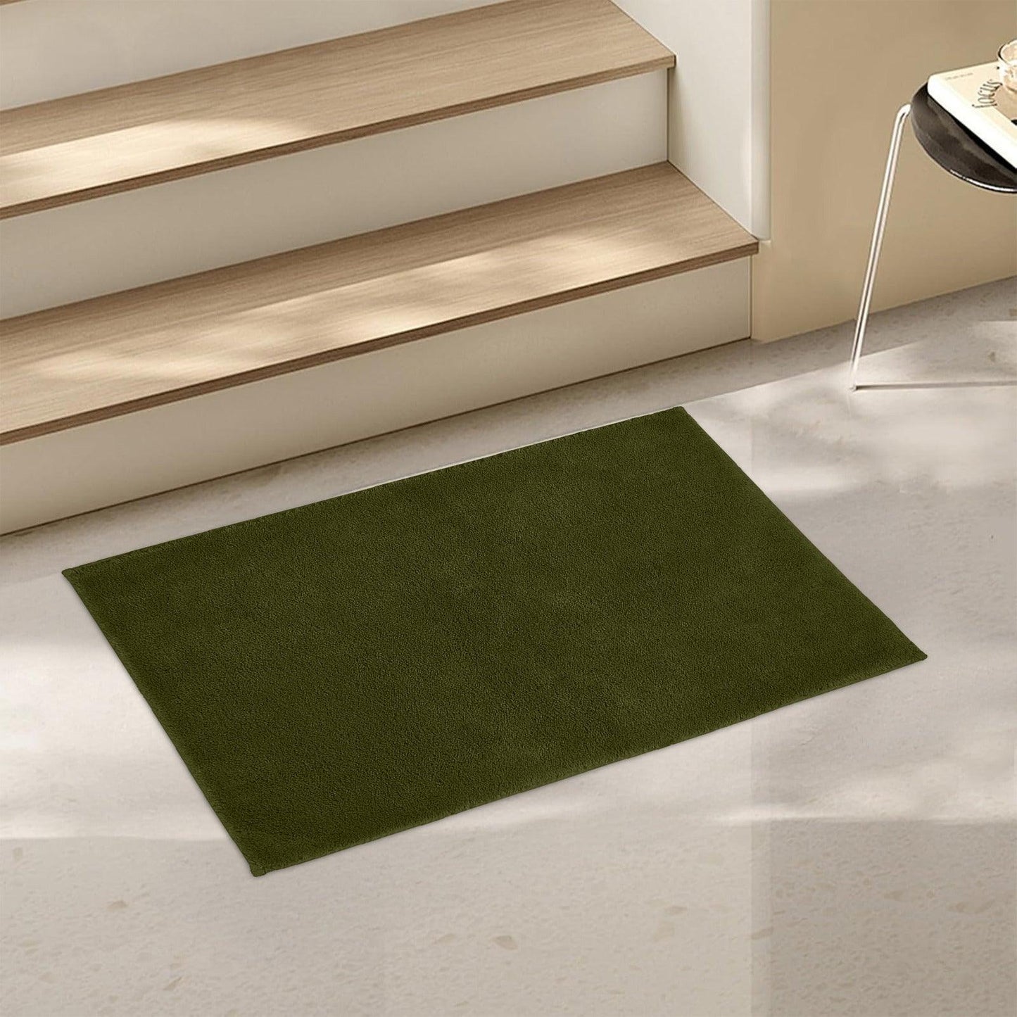 Enera Stello Collection Moss Green Color 33x48cm Mini Bath Mat - enera