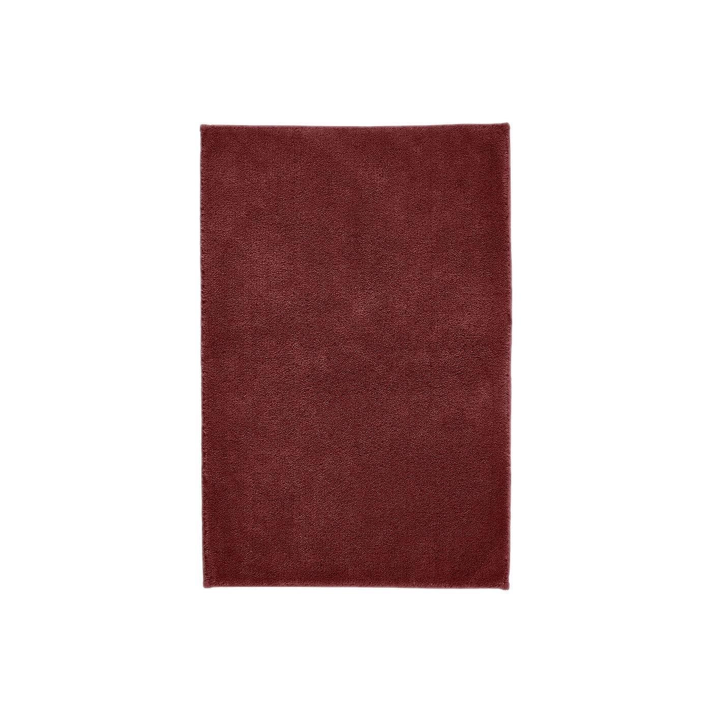 Enera Stello Collection Ruby Maroon Color 33x48cm Mini Bath Mat - enera