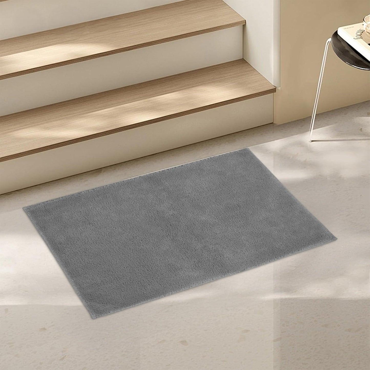 Enera Stello Collection Smoke Grey Color 33x48cm Mini Bath Mat - enera