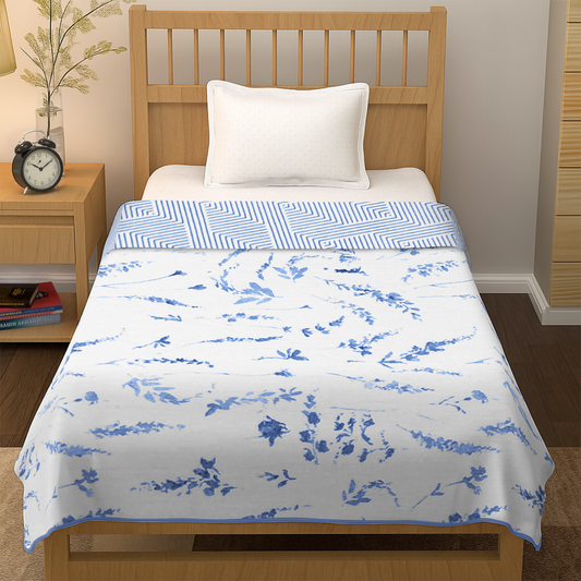 enera Printed Dohar 100% Pure Cotton, Summer Blanket for AC Rooms - Set of 2 - enera