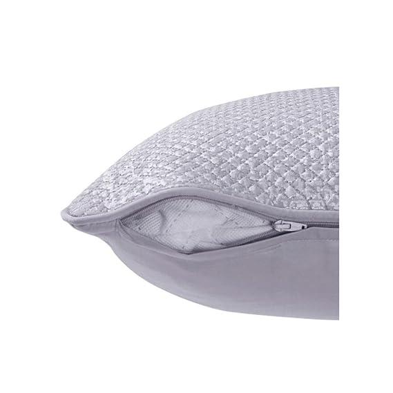 Maspar Vint Flow Silver Foil Printed Cushion Cover