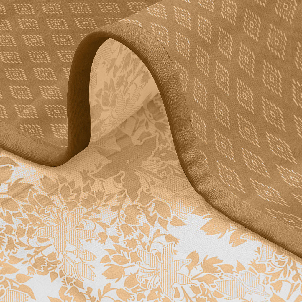 Enera Crimson Collection Terracota Color Printed Single Bed Dohar - enera