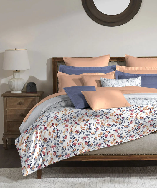 my Trident Printed King Bedsheet with 2 Pillow Covers 100% Pure Cotton - enera