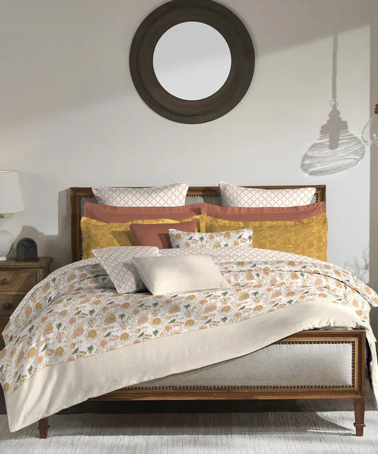 my Trident Printed King Bedsheet with 2 Pillow Covers 100% Pure Cotton - enera