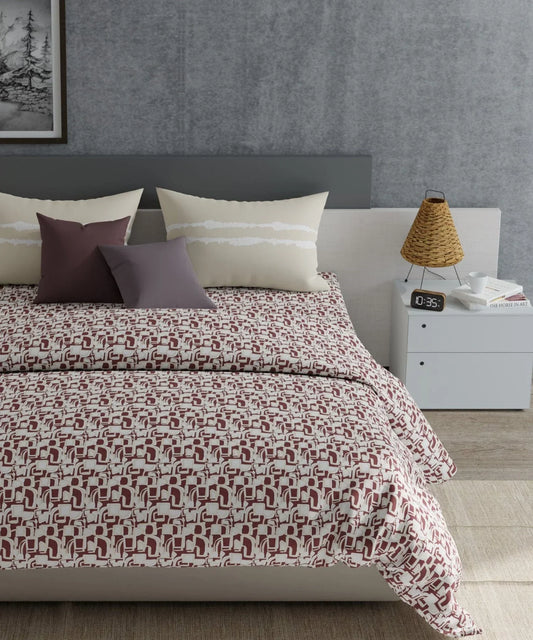 my Trident Printed King Bedsheet with 2 Pillow Covers 100% Pure Cotton - enera