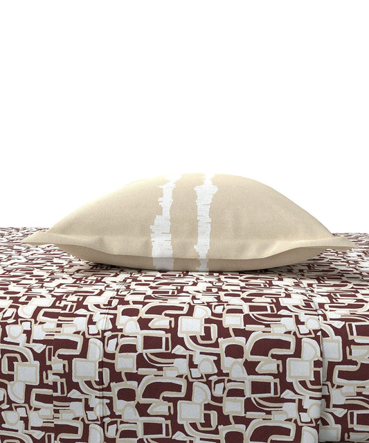 my Trident Printed King Bedsheet with 2 Pillow Covers 100% Pure Cotton - enera